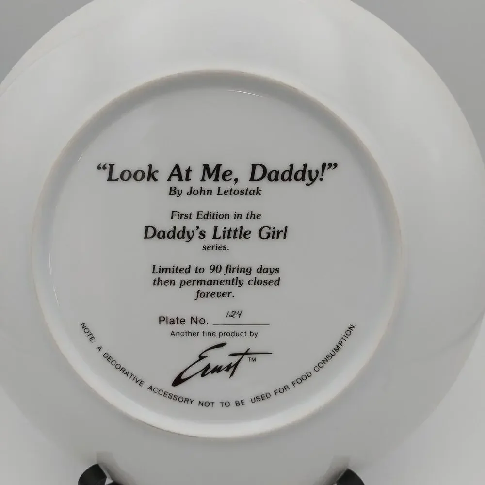 Vintage John Letostak Look At Me Daddy Ernst Collector Plate 1980s Ballet Decor